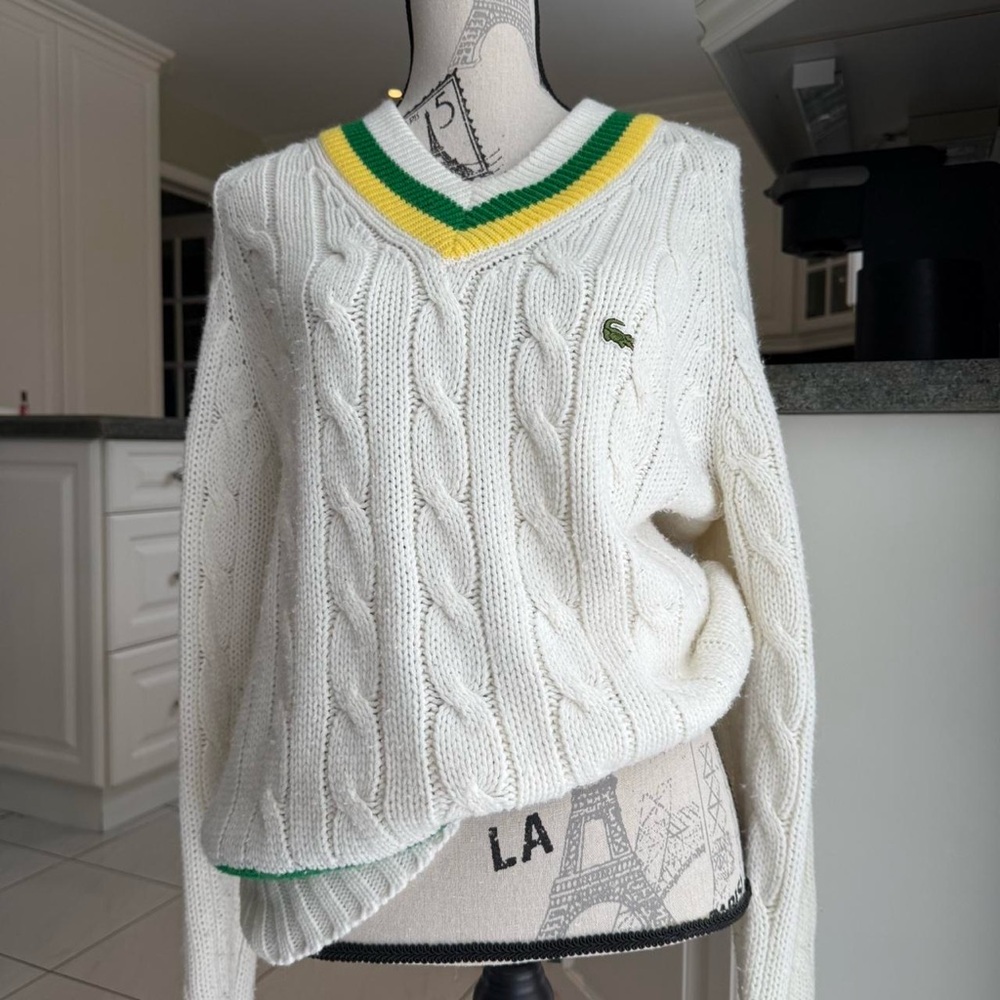 Vintage rare Lacoste tennis knit sweater